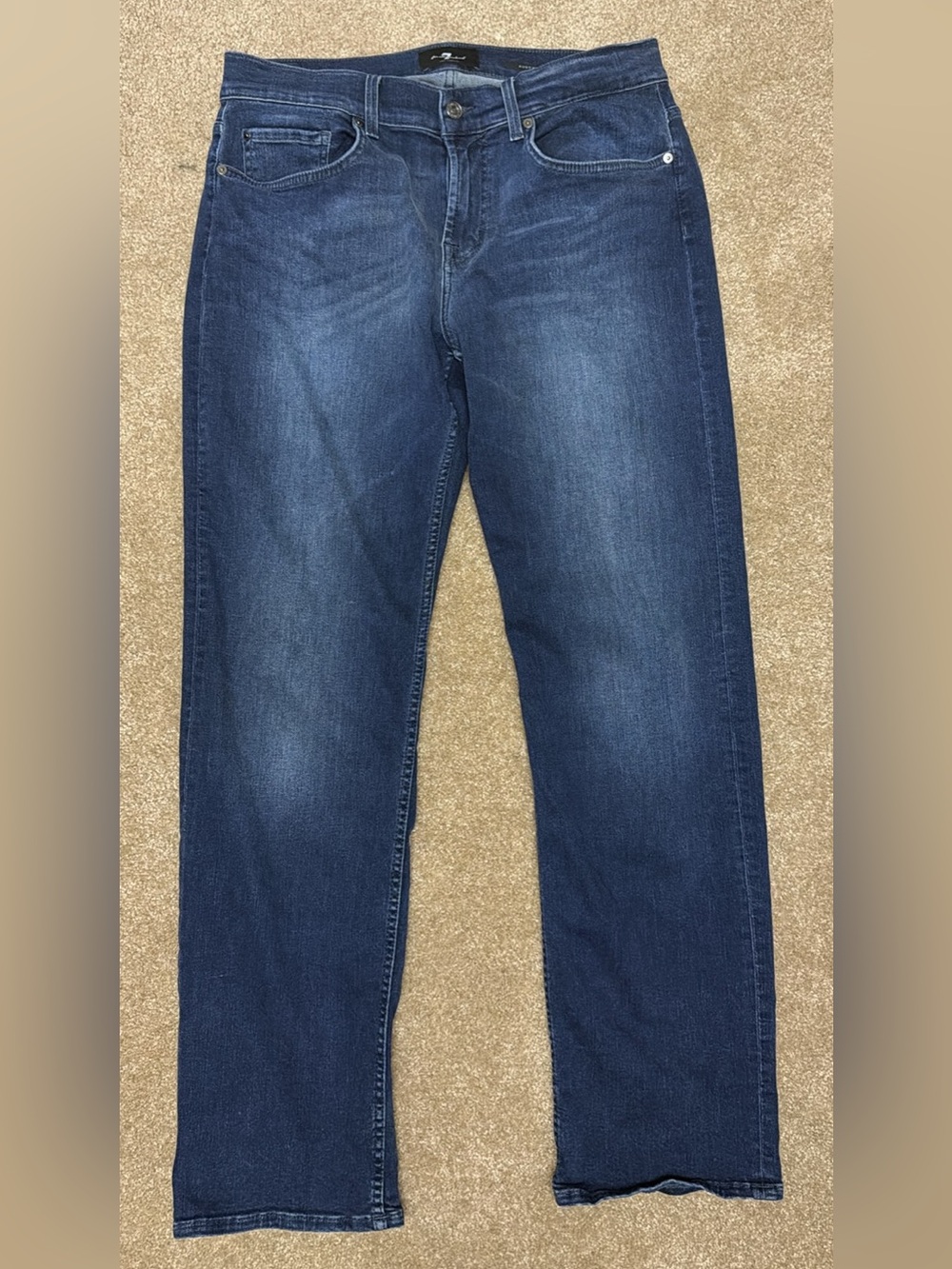 7 For All Mankind Men's Austyn Straight Jeans - Indigo Blue